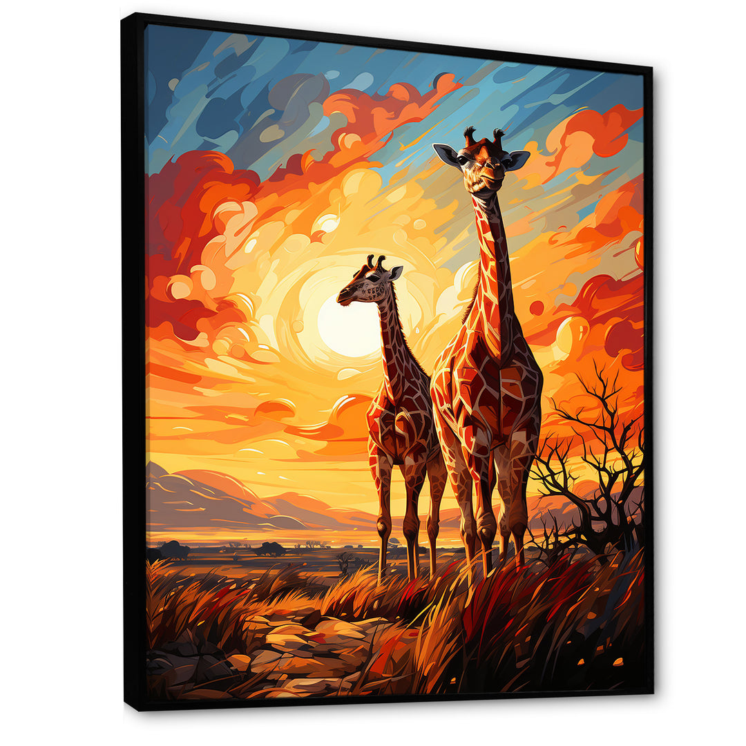 Giraffe African Horizon - Giraffe Wall Art Prints
