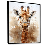 Giraffe In Sandy Brown - Giraffe Living Room Wall Art