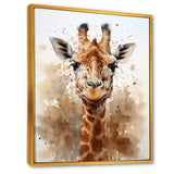 Giraffe In Sandy Brown - Giraffe Living Room Wall Art