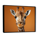 Brown Giraffe Savannah Sentinel - Giraffe Canvas Wall Art
