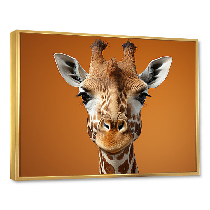 Brown Giraffe Savannah Sentinel - Giraffe Canvas Wall Art