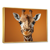 Brown Giraffe Savannah Sentinel - Giraffe Canvas Wall Art