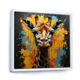 Yellow Giraffe Street Art - Giraffe Wall Decor