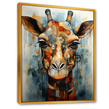 Modern Giraffe Brown Portrait - Brown Giraffe Wall Art