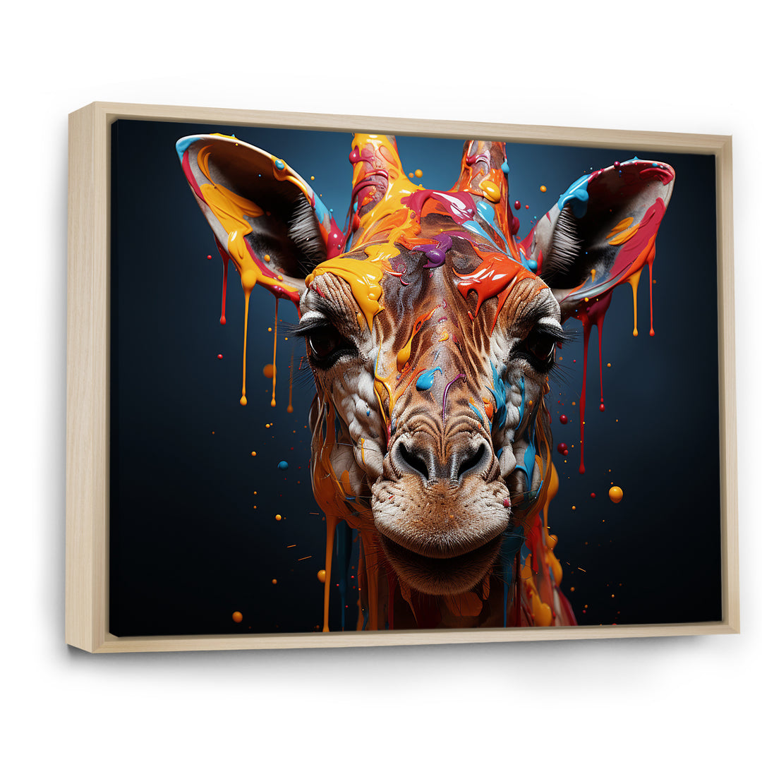 Multicolor Giraffe Urban Graze - Giraffe Home Decor Art