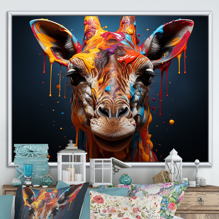 Multicolor Giraffe Urban Graze - Giraffe Home Decor Art