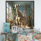 Cute Giraffe Farmhouse Harmony - Giraffe Living Room Wall Art
