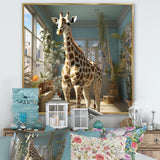 Cute Giraffe Farmhouse Harmony - Giraffe Living Room Wall Art