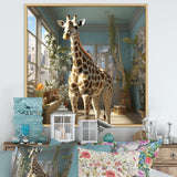 Cute Giraffe Farmhouse Harmony - Giraffe Living Room Wall Art