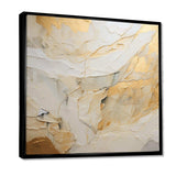 Beige And Gold Glacier Stone Simplicity II - Abstract Canvas Wall Art