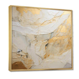 Beige And Gold Glacier Stone Simplicity II - Abstract Canvas Wall Art