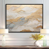 Beige And Gold Glacier Stone Art III - Abstract Canvas Wall Art