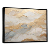 Beige And Gold Glacier Stone Art III - Abstract Canvas Wall Art