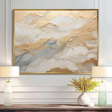 Beige And Gold Glacier Stone Art III - Abstract Canvas Wall Art