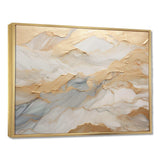 Beige And Gold Glacier Stone Art III - Abstract Canvas Wall Art