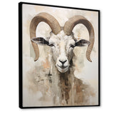 Soft Color Goat Portrait - Goat Bedroom Wall Art