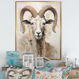 Soft Color Goat Portrait - Goat Bedroom Wall Art