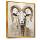 Soft Color Goat Portrait - Goat Bedroom Wall Art