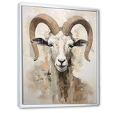 Soft Color Goat Portrait - Goat Bedroom Wall Art