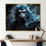 Blue Gorilla Graffiti - Gorilla Large Canvas Wall Art