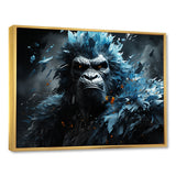 Blue Gorilla Graffiti - Gorilla Large Canvas Wall Art