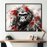 Red Gorilla Graffiti - Gorilla Home Decor Art