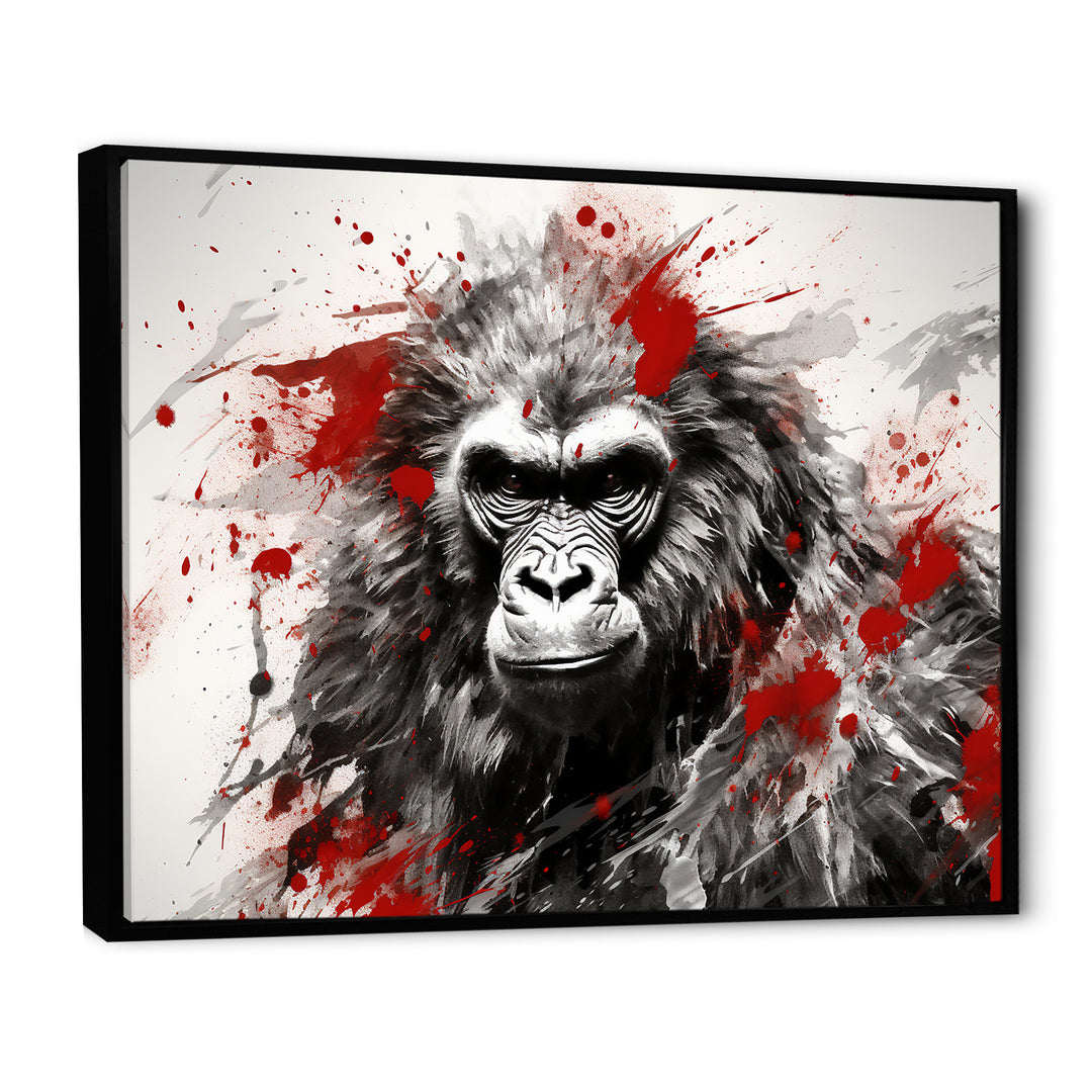 Red Gorilla Graffiti - Gorilla Home Decor Art