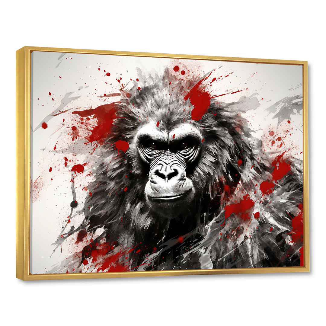 Red Gorilla Graffiti - Gorilla Home Decor Art