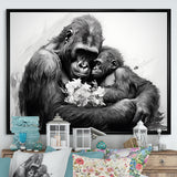 Gorilla Guardian Of His Family - Gorilla Bedroom Wall Art