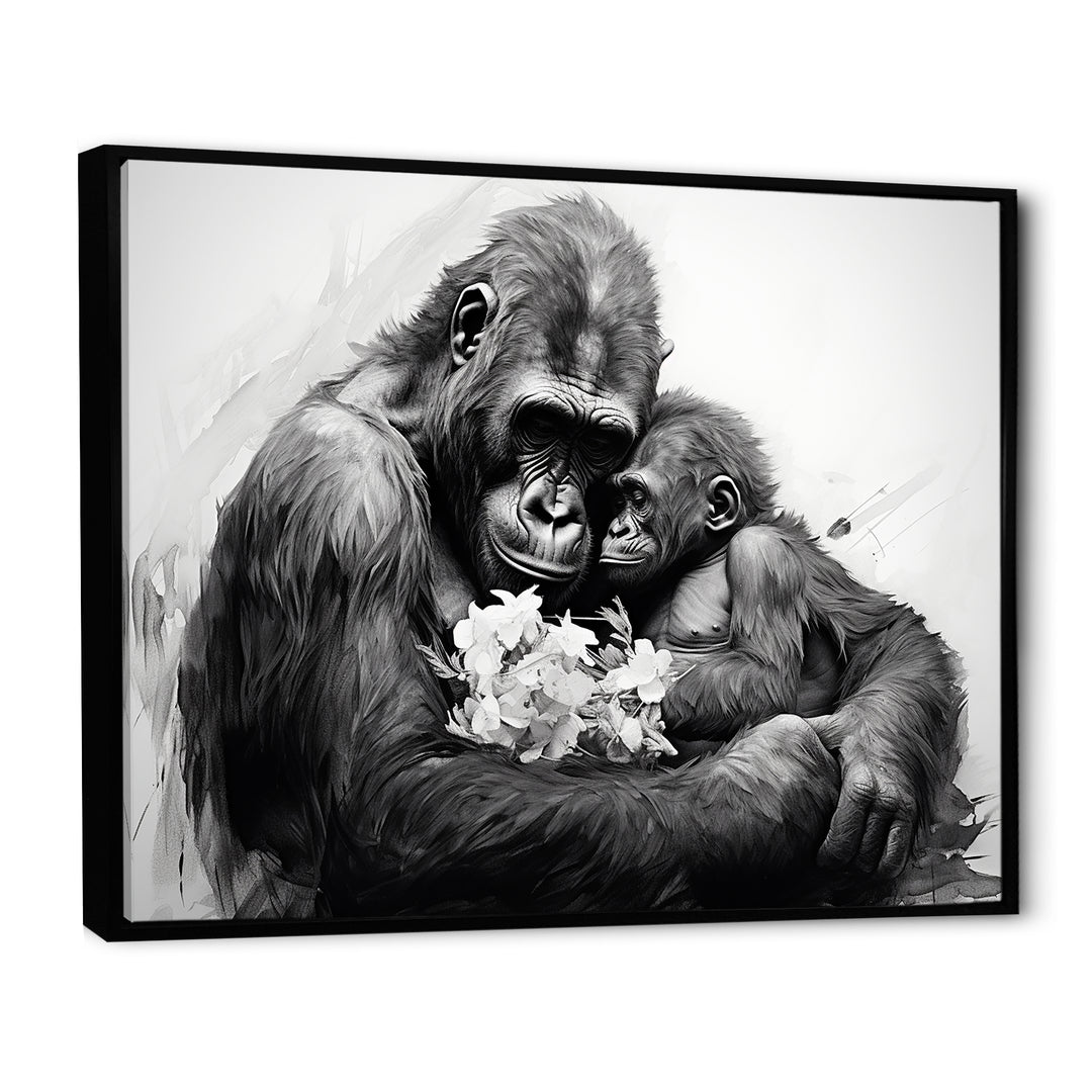Gorilla Guardian Of His Family - Gorilla Bedroom Wall Art