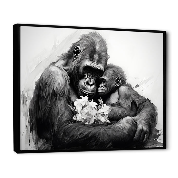 Gorilla Guardian Of His Family - Gorilla Bedroom Wall Art