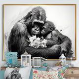 Gorilla Guardian Of His Family - Gorilla Bedroom Wall Art