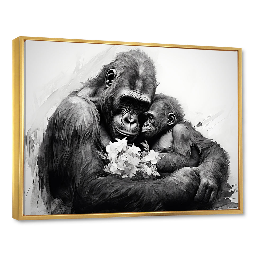 Gorilla Guardian Of His Family - Gorilla Bedroom Wall Art