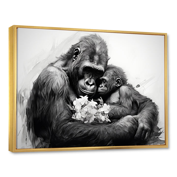 Gorilla Guardian Of His Family - Gorilla Bedroom Wall Art