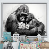 Gorilla Guardian Of His Family - Gorilla Bedroom Wall Art