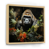 Floral Gorilla In Jungle - Gorilla Canvas Wall Art