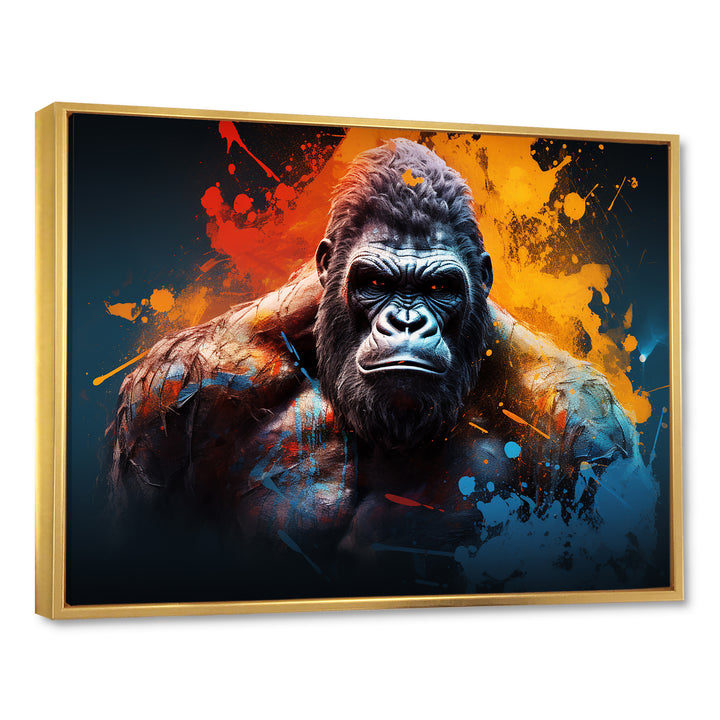 Colorful Gorilla Strength - Gorilla Wall Art Prints
