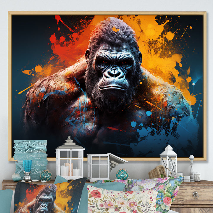 Colorful Gorilla Strength - Gorilla Wall Art Prints