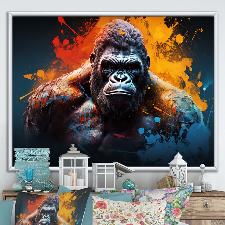 Colorful Gorilla Strength - Gorilla Wall Art Prints
