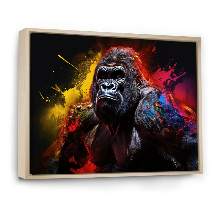 Multicolor Gorilla Strength - Red Gorilla Wall Art