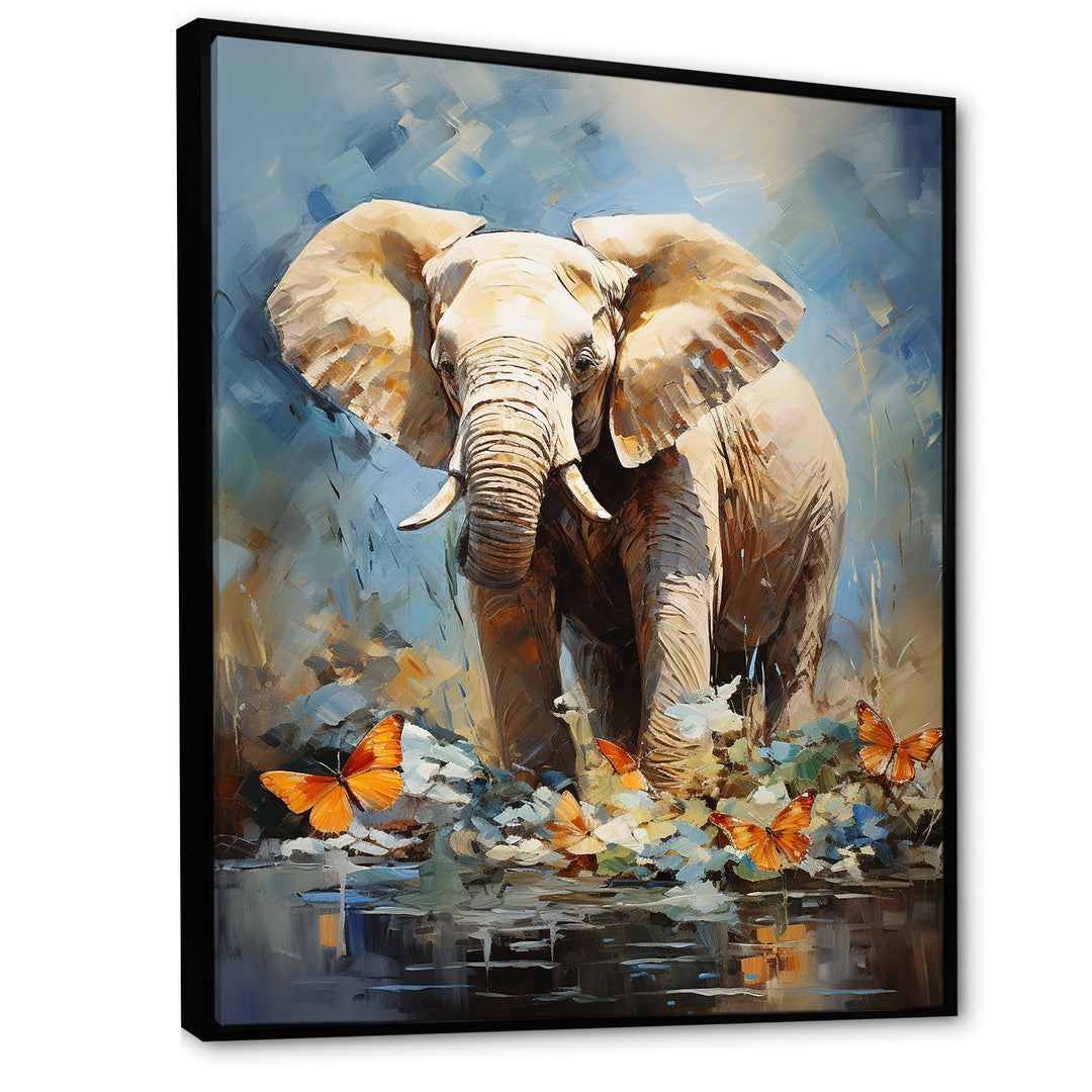 Majestic Elephant In The Wild - Gray Gorilla Wall Art