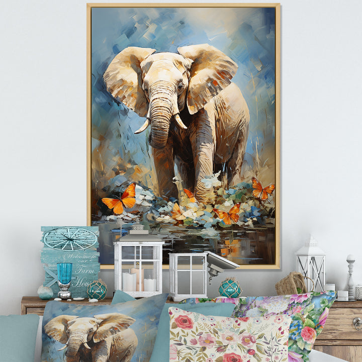 Majestic Elephant In The Wild - Gray Gorilla Wall Art