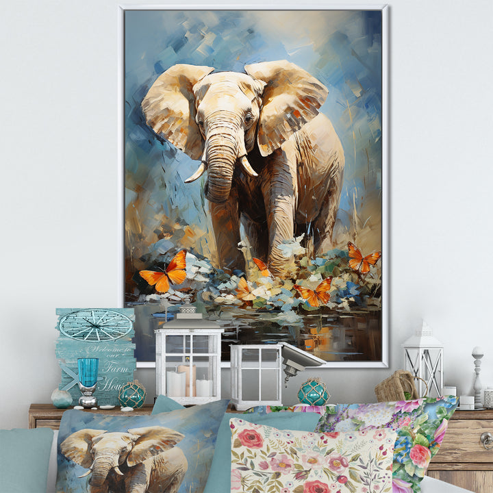 Majestic Elephant In The Wild - Gray Gorilla Wall Art