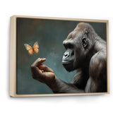 Gorillas Gentle Touch Butterfly - Gorilla Framed Canvas Art