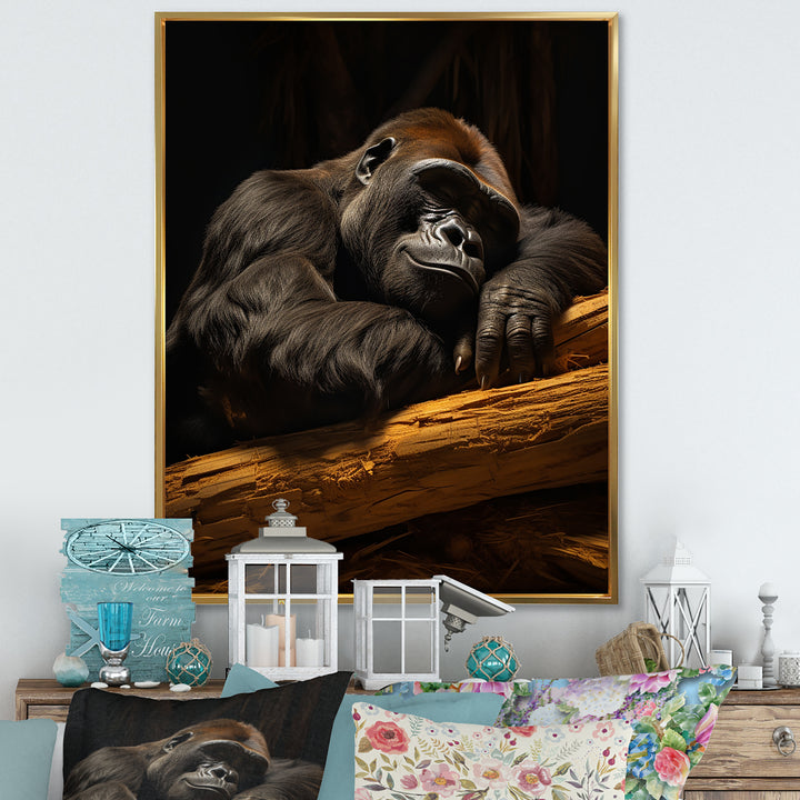 Gorillas Siesta - Gorilla Living Room Wall Art
