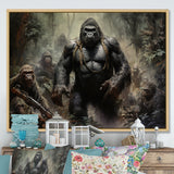 Gorilla Soldier Jungle Journey - Gorilla Bedroom Wall Art