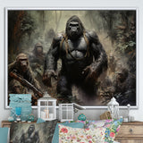 Gorilla Soldier Jungle Journey - Gorilla Bedroom Wall Art