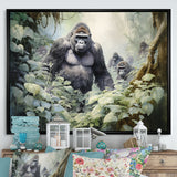 Gorilla Jungle Journey - Gorilla Canvas Wall Art