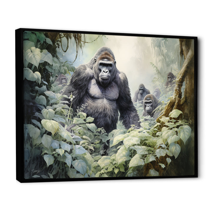 Gorilla Jungle Journey - Gorilla Canvas Wall Art