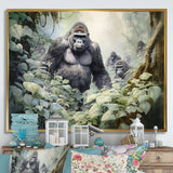 Gorilla Jungle Journey - Gorilla Canvas Wall Art